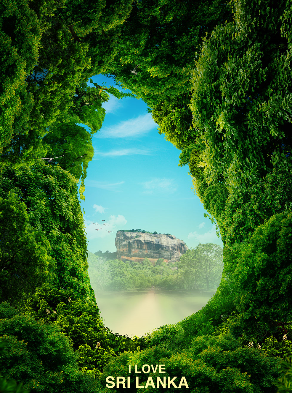 srilanka image with sigiriya and nature